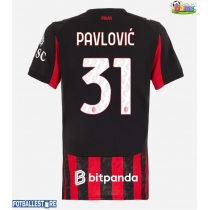 AC Milan Strahinja Pavlovic #31 Hjemmedrakt Dame 2025-26 Kortermet